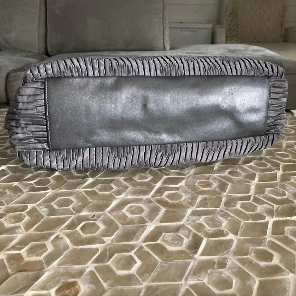 Coach Ashley Gray Gathered Satin Hobo Carryall